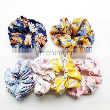 Chiffon Scrunchies Women Elastic Hair Bands Floral Scrunchie Flower Headband Freshing Ponytail Holder Stretchy Haar Accessoires