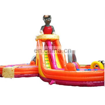 High Slide Captain Mouse circle ship inflatable obstacle jumpers for sale