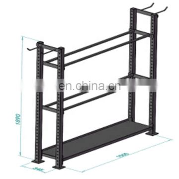 Multifunction Gym fitness storage rack for kettlebell dumbbell and wallball