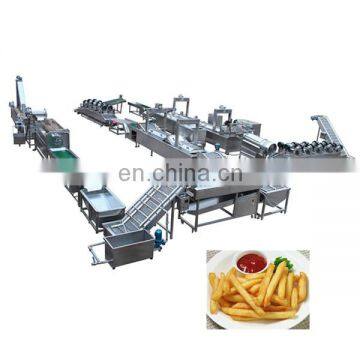 Factory Price 200kg/500kg/1000kg Fully Automatic potato chips Making Machine Frozen French Fries Production Line