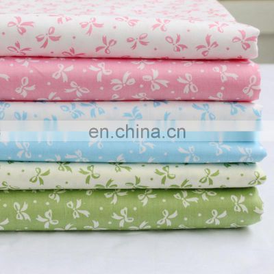 30/5000  Cotton twill printed fabric, six color small bow kindergarten baby bedding pure cotton fabric