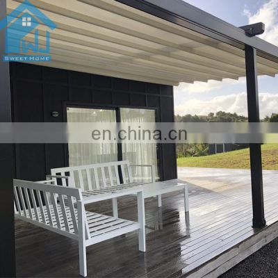 Patio Rain Protection Movable Aluminum Retractable Awnings With Led lights