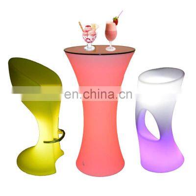 garden furniture light up patio table rgb plastic wine hotel chair table lumineux bar sillas para fiesta