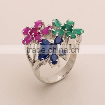 RUBY,EMERALD,SAPPHIRE RING ,WHOLESALE SILVER JEWELRY,SILVER EXPORTER,SILVER JEWELRY FROM INDIA