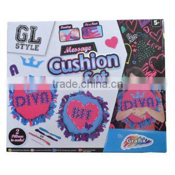 DIY Kids craft kit Create your own cushion,Message cushion set