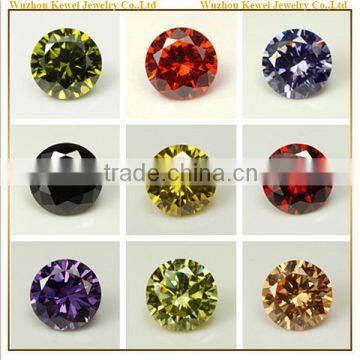 Manufacturer Hot-Selling Various Color Round Shape cz Synthetic Cubic Zirconia