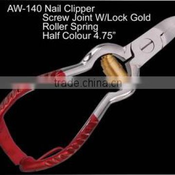 4.75 Inch Nail Clipper with Gold Roller Spring