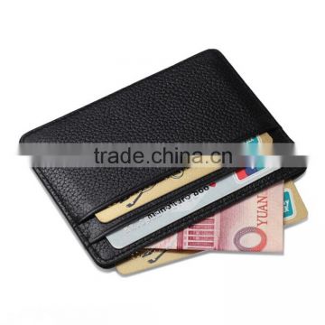 black and pink pu business card holder