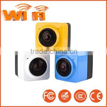 Wireless Cube 360 H.264 1080P Sports Action Camera WIFI Build in Panorama Cube 360 Mini Camera