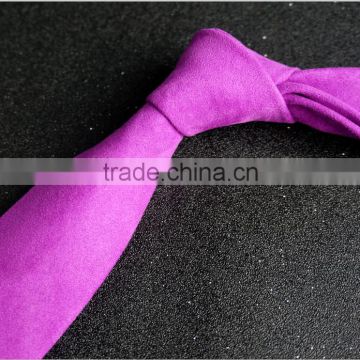 Wool Eggplant Solid Skinny Tie