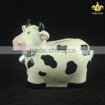wholesale Cheap hand painted lovely ceramic cow piggy bank