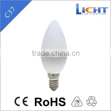 2016 new price led bulb C37 E14 5W 400lm plastic led lights