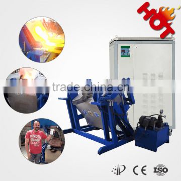 Hydraulic tilting electric induction steel melting furnace for sale