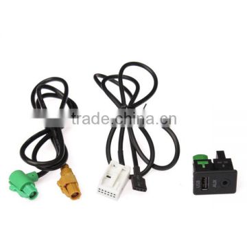 Car USB Interface Adapter AUX In Input For VW POLO Magotan Touran RCD310 510