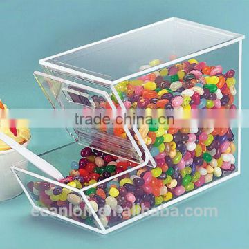 transparent acrylic candy bins candy container with scoop