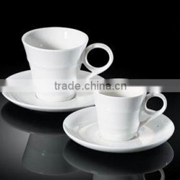 150ml 90ml white color durable ceramic coffee cup w.board-ine H5442