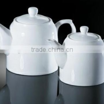 H1766 white porcelain durable 1000ml 700ml 350ml custom tea pot