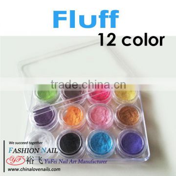 New 12 Colors Very Fine Fluff DIY Nail Art Decorations UV gel nails acrylic nail