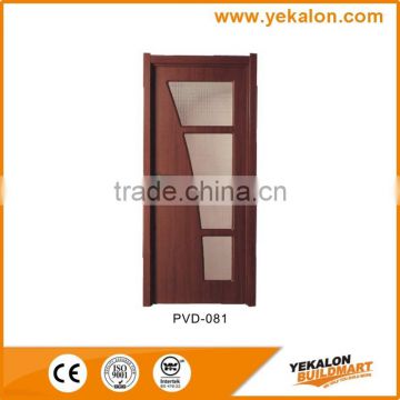 Yekalon Hot Sale MDF door Interior Door Flush series glass high quality MDF door