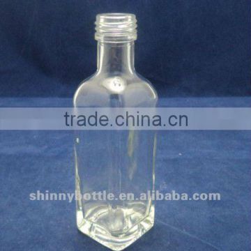 small square wine packing glass bottle, glass beverage bottle