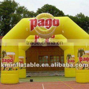 yellow quad inflatable advertising promotion arch