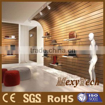 wood plasitic interior decoration pvc wall panel in supermaket ,Supermercados