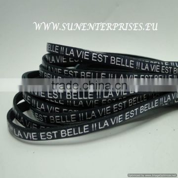 Flat Nappa Leather with names la vie est belle silver Blue 3085