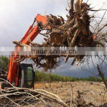 Hitachi ZX470LC Excavator Hydraulic Rotating log grapple, Wooden and Stone Grapple for sale