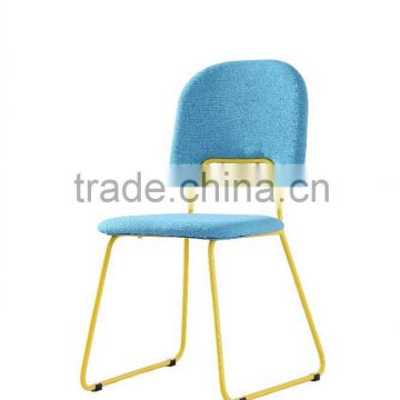 fabric and iron leg dining chair , new design dining chair DC9019