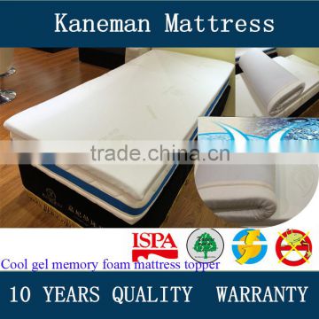 Summer use cool gel memory foam mattress topper