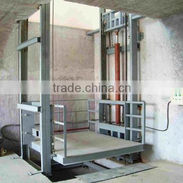 Warehouse cargo lift lift hydraulic guide rail lifting for sale