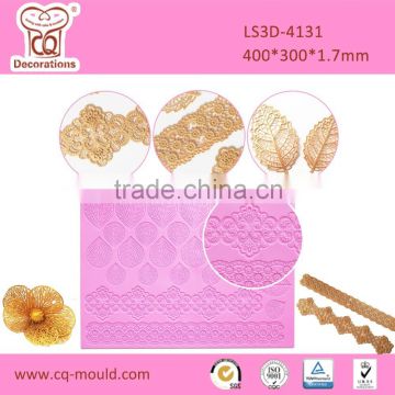 Cake Decorating Supplier petals leaf border Cake lace mat