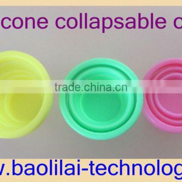 Free packing Colorful Silicone Collapsible Cup