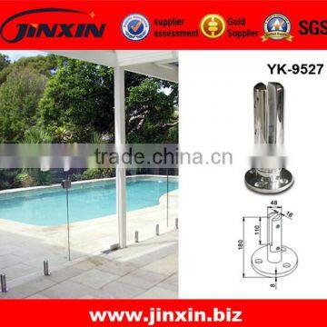 JINXIN frameless glass railing stainless steel glass pool fence spigot