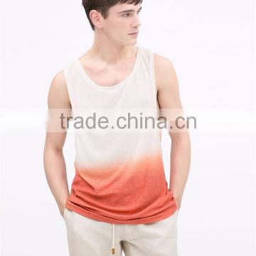 Hot selling tie dyed mens tank top