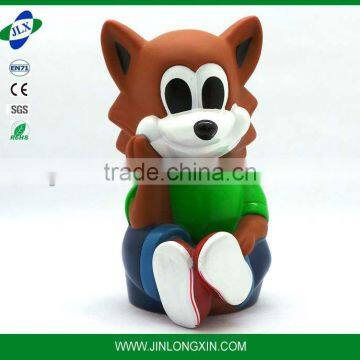 Money pot fox shape animal bank animal piggy