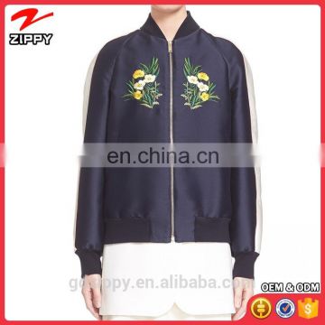 SS2017 Navy Chinese Jacket For Women Jacket Embroidery