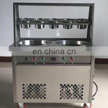 Single Round Pan Fry Ice Cream Machine for Commercial Use