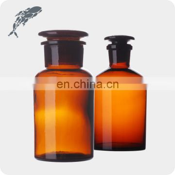 Clear transparent glass bottle for reagents