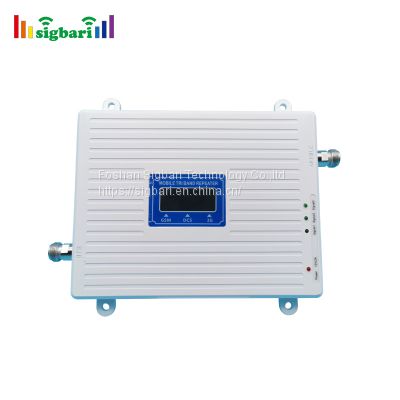 Sigbari Hot Selling tri-band repeater 2g 3g 4g 900 1800 2100MHz LCD display Booster