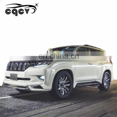 Body kit suitable for 2019 newest Toyota Prado in WD style front lip rear lip wide fenders tuning parts PP plastic material