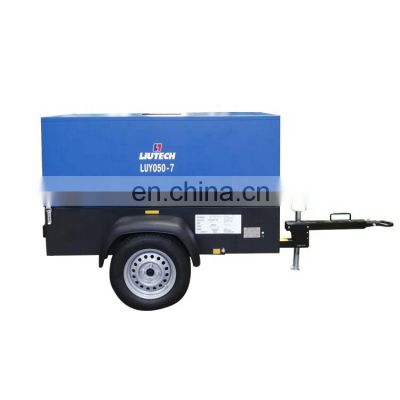 Liutech portable air screw compressor for concrete breaker LUY050-7