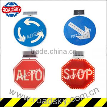 Red Octagon Aluminum Flashing Led Stop Signs