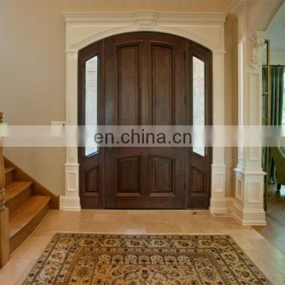 modern wood and glass front doors prehung arched exterior double doors