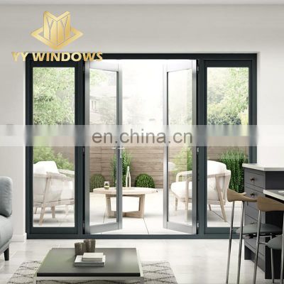 America standard  interior glass french doors with  sound insulation 40db  aluminum french door