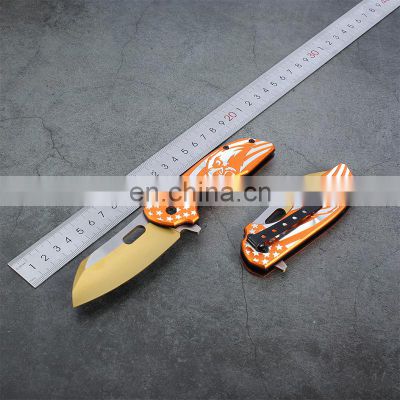 10.35 Inch Aviation aluminum  handle with black oxide blade stainless steel folding survival knife