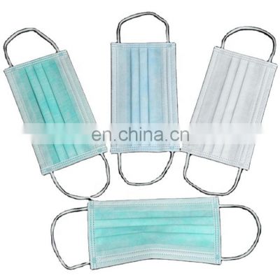 Manufacture Disposable Face Mask 17.5*9.5 cm Flat 3 Ply Medical Masks