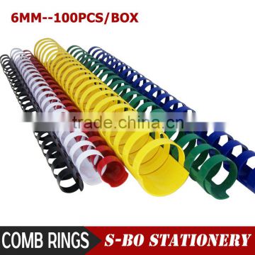 6mm Plastic binding combs book binding rings