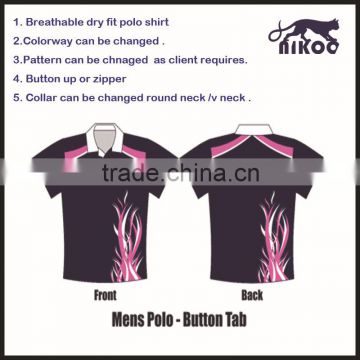 Full sublimation women polo shirt with nice pattern