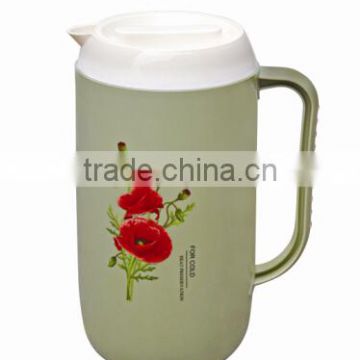 1.5L high quality plastic insulated water jug with four cups